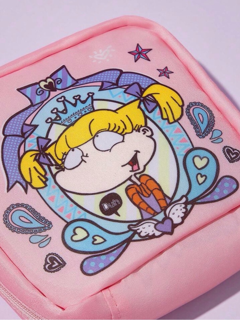 Pink Rugrats Angelica Graphic Pouch